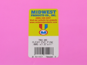 704-08 CLEAR PINK PVC .005 (0.13mm) 